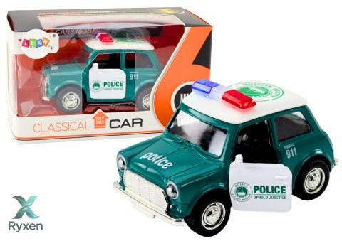 Autko Policyjne Klasyczne 1:38 Napęd Światła Dźwięki Zielony LEAN TOYS