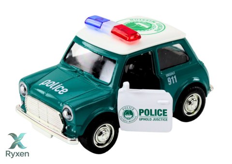 Autko Policyjne Klasyczne 1:38 Napęd Światła Dźwięki Zielony LEAN TOYS