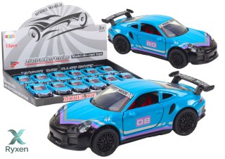 Autko Samochód Sportowy 1:32 Napęd Frykcyjny Metalowy Turkusowy LEAN TOYS