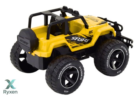 Autko Samochód Terenowy Zdalnie Sterowany RC 1:18 Żółty LEAN TOYS