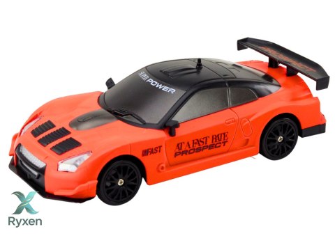 Autko Sportowe Zdalnie Sterowane R/C 1:24 Pomarańczowe Wymienne Koła LEAN TOYS