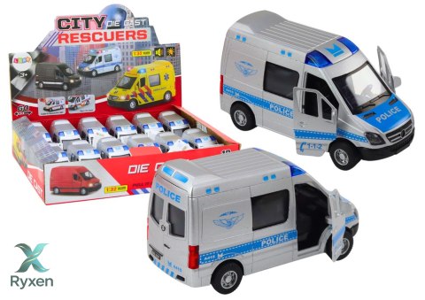 Auto Policyjne 1:32 Otwierane Drzwi Światła Dźwięki Napęd LEAN TOYS