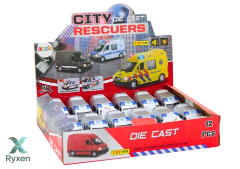 Auto Policyjne 1:32 Otwierane Drzwi Światła Dźwięki Napęd LEAN TOYS
