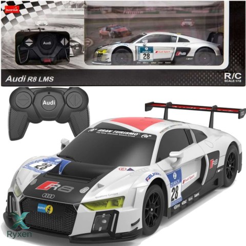 Auto R/C 1:24 Zdalnie Sterowane Sportowe AUDI R8 LMS Białe RASTAR