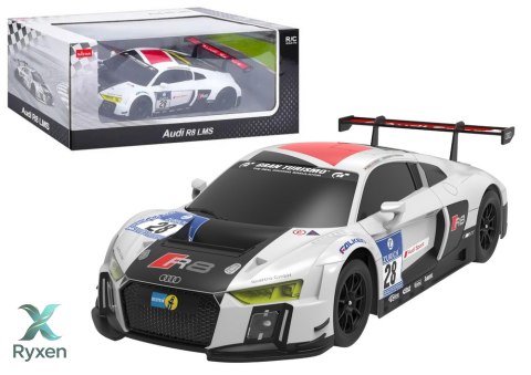 Auto R/C 1:24 Zdalnie Sterowane Sportowe AUDI R8 LMS Biało-Czarne RASTAR