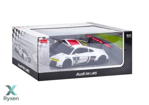 Auto R/C 1:24 Zdalnie Sterowane Sportowe AUDI R8 LMS Biało-Czarne RASTAR