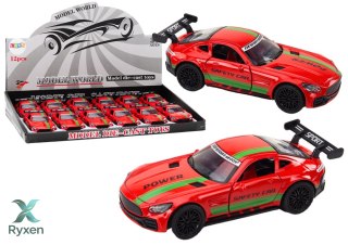 Auto Sportowe Samochód 1:32 Figurka Spojler Metal Czerwony Dźwięki LEAN TOYS
