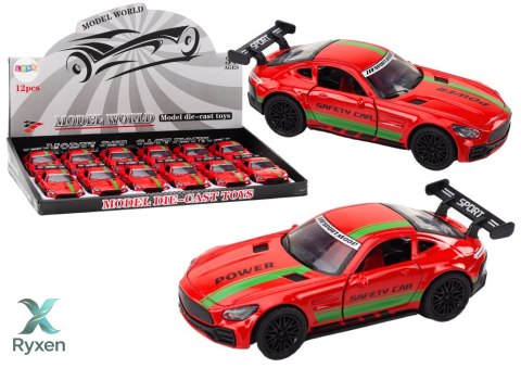 Auto Sportowe Samochód 1:32 Figurka Spojler Metal Czerwony Dźwięki LEAN TOYS