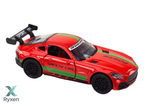 Auto Sportowe Samochód 1:32 Figurka Spojler Metal Czerwony Dźwięki LEAN TOYS