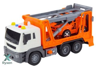 Ciężarówka Laweta Multifunkcyjna Światła i Dźwięki 1:16 Pomarańczowa Autko LEAN TOYS