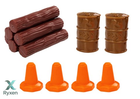 Ciężarówka Z Drewnem Niebieska Tir Przyczepa 1:24 Bale Dźwięki Światła LEAN TOYS
