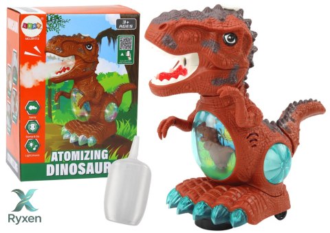 Dinozaur Tańczący Czujnik Przeszkód Światła Dźwięki Brązowy LEAN TOYS