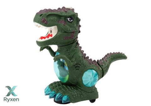 Dinozaur Tańczący Czujnik Przeszkód Światła Dźwięki Zielony LEAN TOYS