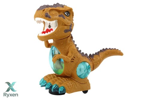 Dinozaur Tańczący Czujnik Przeszkód Światła Dźwięki Żółty LEAN TOYS