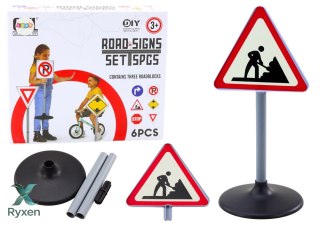 Duży Znak Ostrzegawczy Prace Drogowe 70cm LEAN TOYS
