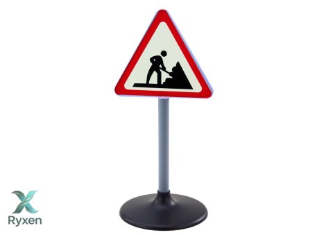 Duży Znak Ostrzegawczy Prace Drogowe 70cm LEAN TOYS