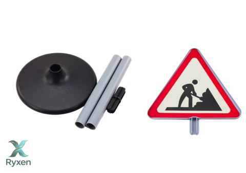 Duży Znak Ostrzegawczy Prace Drogowe 70cm LEAN TOYS