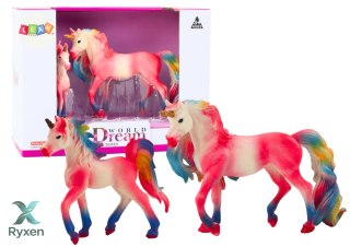 Figurki Kolekcjonerskie Jednorożec z Małym Różowy 2 El LEAN TOYS