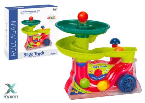 Fontanna Zjeżdżalnia Dla Kulek Piłek Dźwięki Kolorowa LEAN TOYS