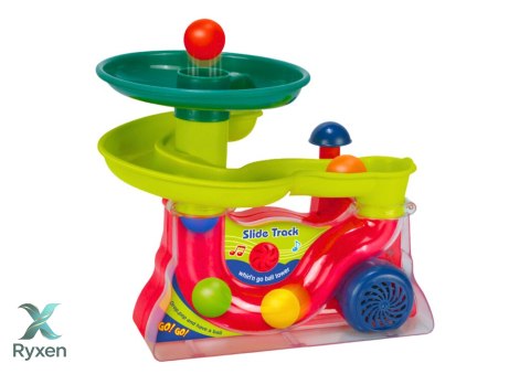 Fontanna Zjeżdżalnia Dla Kulek Piłek Dźwięki Kolorowa LEAN TOYS