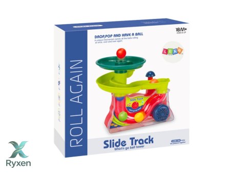 Fontanna Zjeżdżalnia Dla Kulek Piłek Dźwięki Kolorowa LEAN TOYS