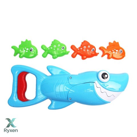 Gra Kąpielowa Zestaw Rekin Łowca Rybek Niebieski LEAN TOYS