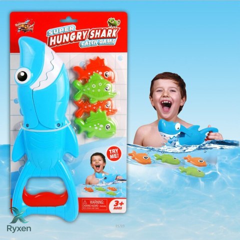 Gra Kąpielowa Zestaw Rekin Łowca Rybek Niebieski LEAN TOYS
