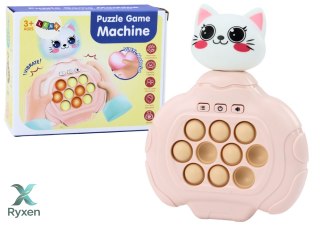 Gra Pop-It Kotek Różowa Konsola Zręcznościowa Pad Sensoryczny Wibracje LEAN TOYS