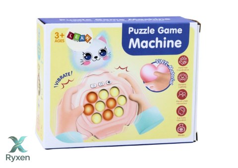 Gra Pop-It Kotek Różowa Konsola Zręcznościowa Pad Sensoryczny Wibracje LEAN TOYS