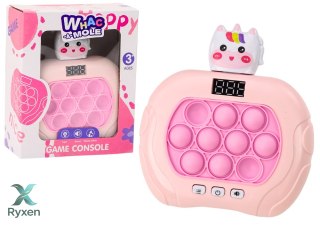 Gra Pop-It Wac A Mole Jednorożec Światła Dźwięki Różowa Sensoryczna LEAN TOYS