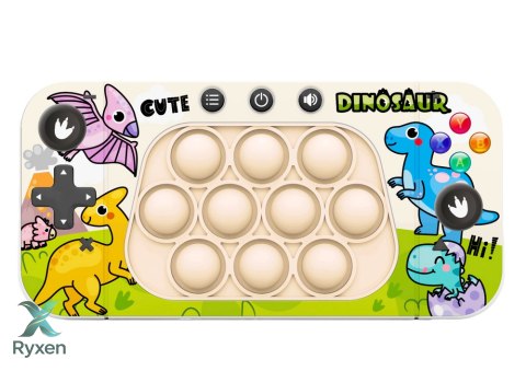 Gra Zręcznościowa Konsola Pop It 4 Tryby Gry Dinozaury LEAN TOYS
