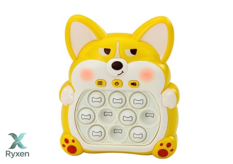 Gra Zręcznościowa Konsola Pop-It Lisek 7 Trybów Gry Żółty Sensoryczna LEAN TOYS