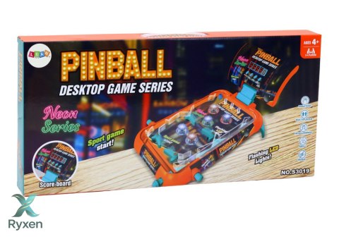Gra Zręcznościowa Pinball Ledowe Światła Dźwięki Tablica Wyników LEAN TOYS