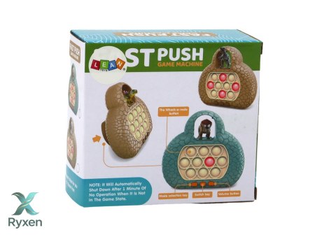 Gra Zręcznościowa Pop It Dinozaur Konsola 4 Tryby Gry Zielona LEAN TOYS