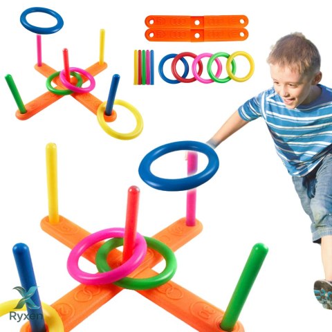 Gra Zręcznościowa Rzut Obręczą Do Celu Kolorowy LEAN TOYS