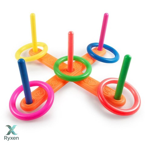 Gra Zręcznościowa Rzut Obręczą Do Celu Kolorowy LEAN TOYS
