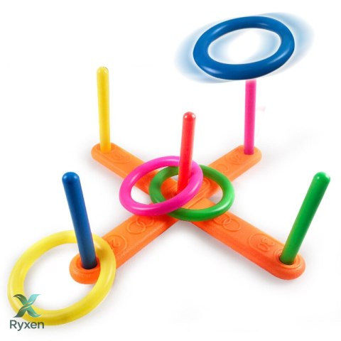 Gra Zręcznościowa Rzut Obręczą Do Celu Kolorowy LEAN TOYS