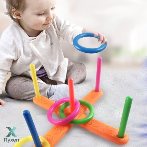 Gra Zręcznościowa Rzut Obręczą Do Celu Kolorowy LEAN TOYS
