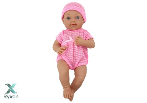Lalka Bobas w Różowym Ubranku Czapeczka Smoczek Kołderka LEAN TOYS