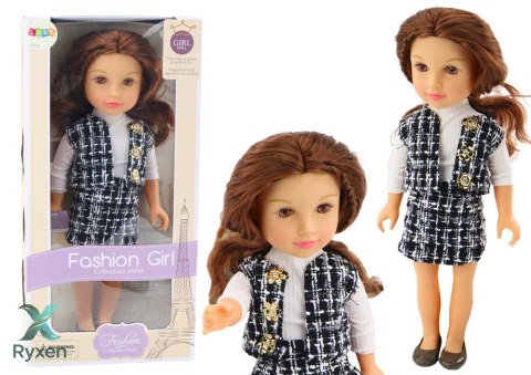 Lalka W Eleganckim Ubranku W Kratę Brązowe Włosy LEAN TOYS