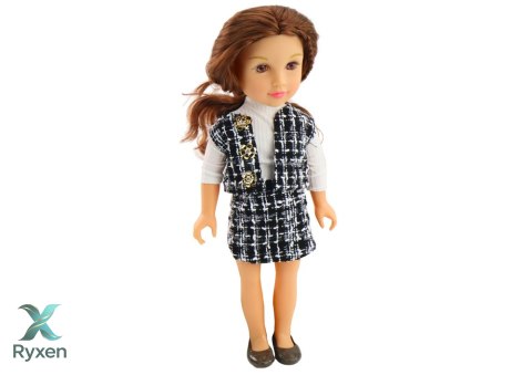 Lalka W Eleganckim Ubranku W Kratę Brązowe Włosy LEAN TOYS