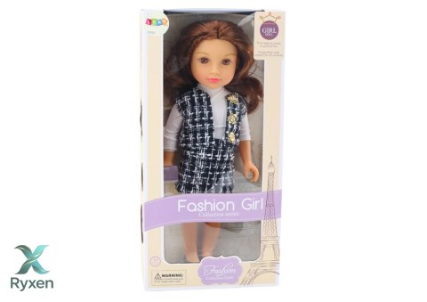 Lalka W Eleganckim Ubranku W Kratę Brązowe Włosy LEAN TOYS