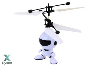 Latający Astronauta Sterowany Ręką Dron Helikopter Biały LEAN TOYS