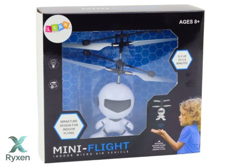 Latający Astronauta Sterowany Ręką Dron Helikopter Biały LEAN TOYS
