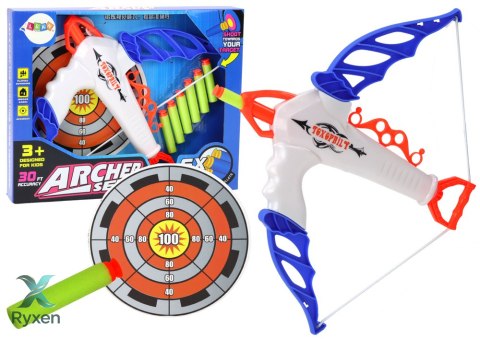 Łuk z Tarczą Na Miękkie Strzałki z Przyssawką 6 Sztuk LEAN TOYS