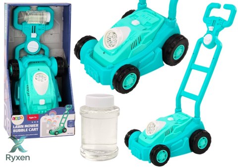 Maszyna Do Baniek Mydlanych Kosiarka Jeździk z Rączką Niebieski LEAN TOYS