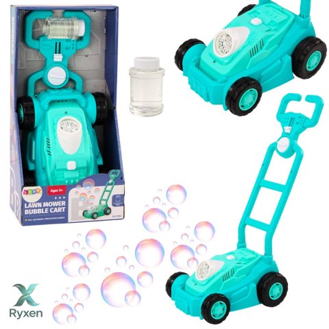 Maszyna Do Baniek Mydlanych Kosiarka Jeździk z Rączką Niebieski LEAN TOYS