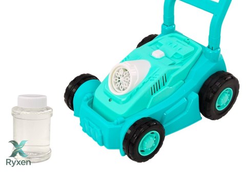 Maszyna Do Baniek Mydlanych Kosiarka Jeździk z Rączką Niebieski LEAN TOYS