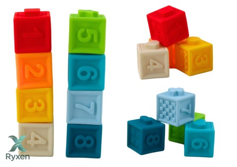 Miękkie Klocki Edukacyjne Do Kąpieli 20 Elementów Zwierzęta Kształty LEAN TOYS