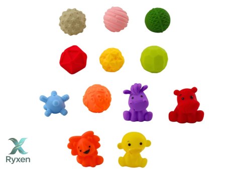 Miękkie Klocki Edukacyjne Do Kąpieli 20 Elementów Zwierzęta Kształty LEAN TOYS